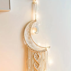 Moon Dream Catcher Bohemian Tapestry Wall Hanging Art Woven Boho Tapestry Decor
