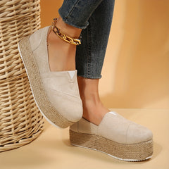Women's Platform Espadrille Casual Slip On Shoes