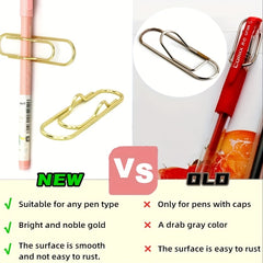 Metal Pen Clips Notebook Accessories Paper Clips For Easy Carrying