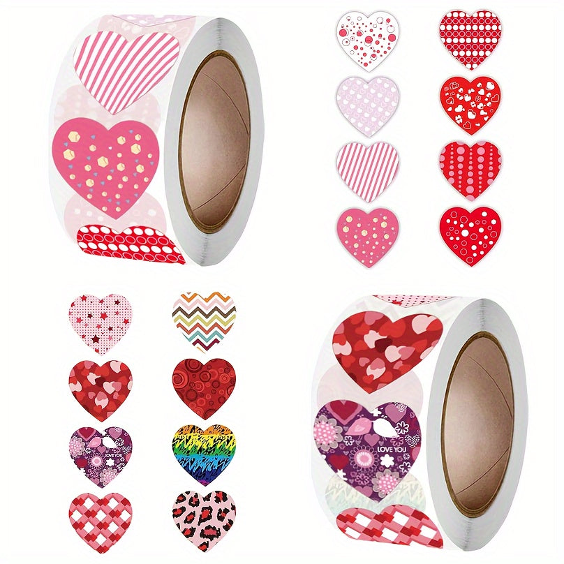 1000pcs Heart Stickers Wedding Birthday Scrapbooking Gift Bags Box Seal Sticker