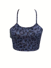 Leopard Print Two piece Set Sexy Crop Cami Top & Skinny Leggings