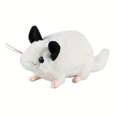 Realistic Chinchilla Plush Toy Grey Stuffed Animal with Big Tail