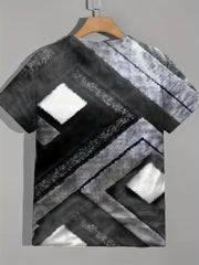 Men's Vintage Geometry Graphic T shirt 3D Print Tee