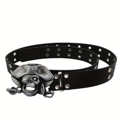 Men's Skull Buckle Punk Nightclub Party Belt