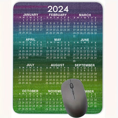 Purple Green Gradient Mouse Pad Calendar