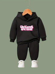 UNICORNS ARE REAL Hooded Pullover Pants Set For Sports Gift