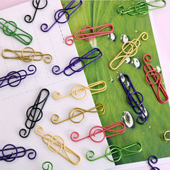 50pcs Musical Notes Metal Paper Clips for Office and School Supplies