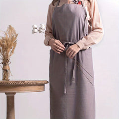 Linen Apron With Pockets Halter Bib Overalls