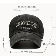 Vintage Hat Washed Baseball Cap Classic Art Embroidery Sunscreen Cap