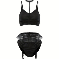 Sexy Bra & Panty Garter Lingerie Set