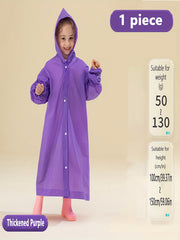 Kids Thick Hooded Raincoat For Hiking - Outdoor Gift
