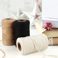 2mm Natural Jute Twine 10ply Cotton Twine Rope for Crafts Art Gardening