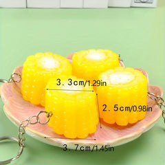 1pc Corn Model Keychain Keyring Bag Purse Charm Pendant