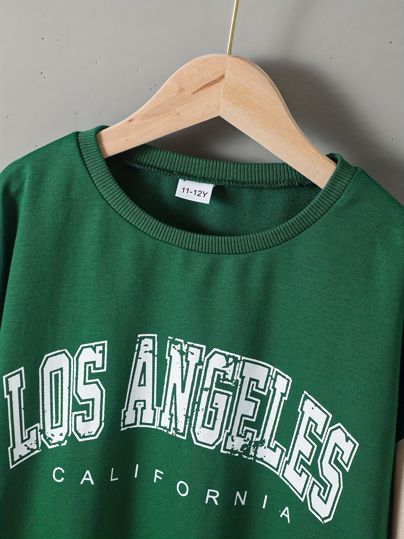 Vintage LA Letter Boys Sweatshirt Crew Neck Top
