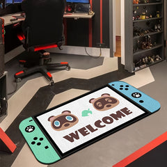 Cartoon Element Area Rug Game Handle Pattern Floor Mat
