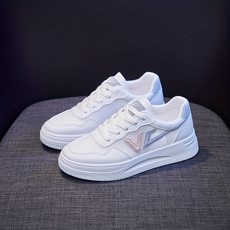 Women's Platform Mesh Sneakers Low Top Skate Shoes