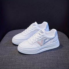Women's Platform Mesh Sneakers Low Top Skate Shoes