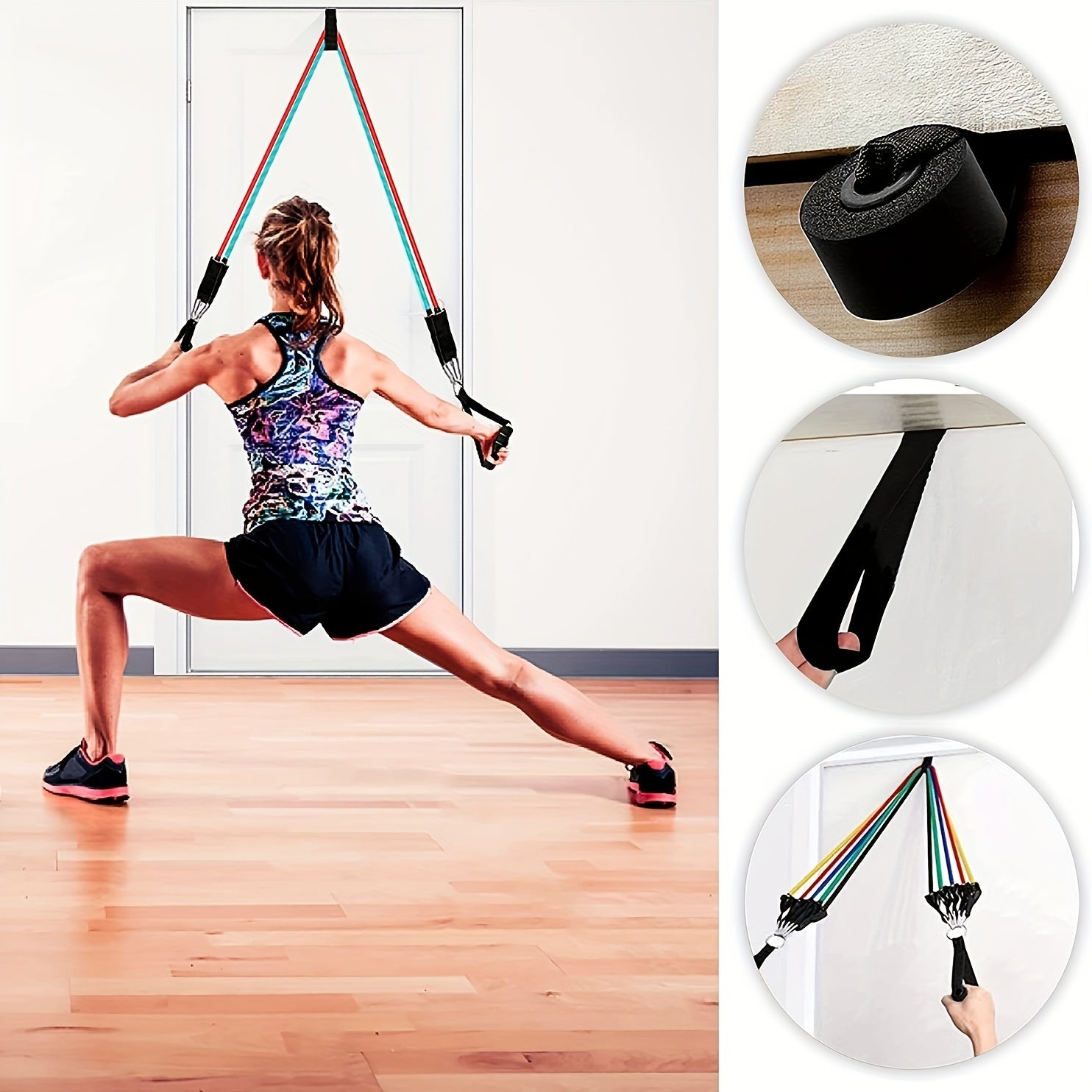 Resistance Bands Set Handles Legs & Ankle Straps for Training & Therapy