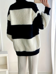 Loose Block Cardigan Long Sleeve for Fall & Winter