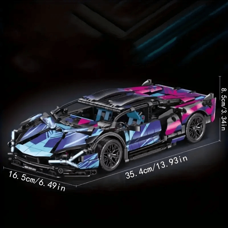Cyberblock sports car 1314pcs precision particle assembly