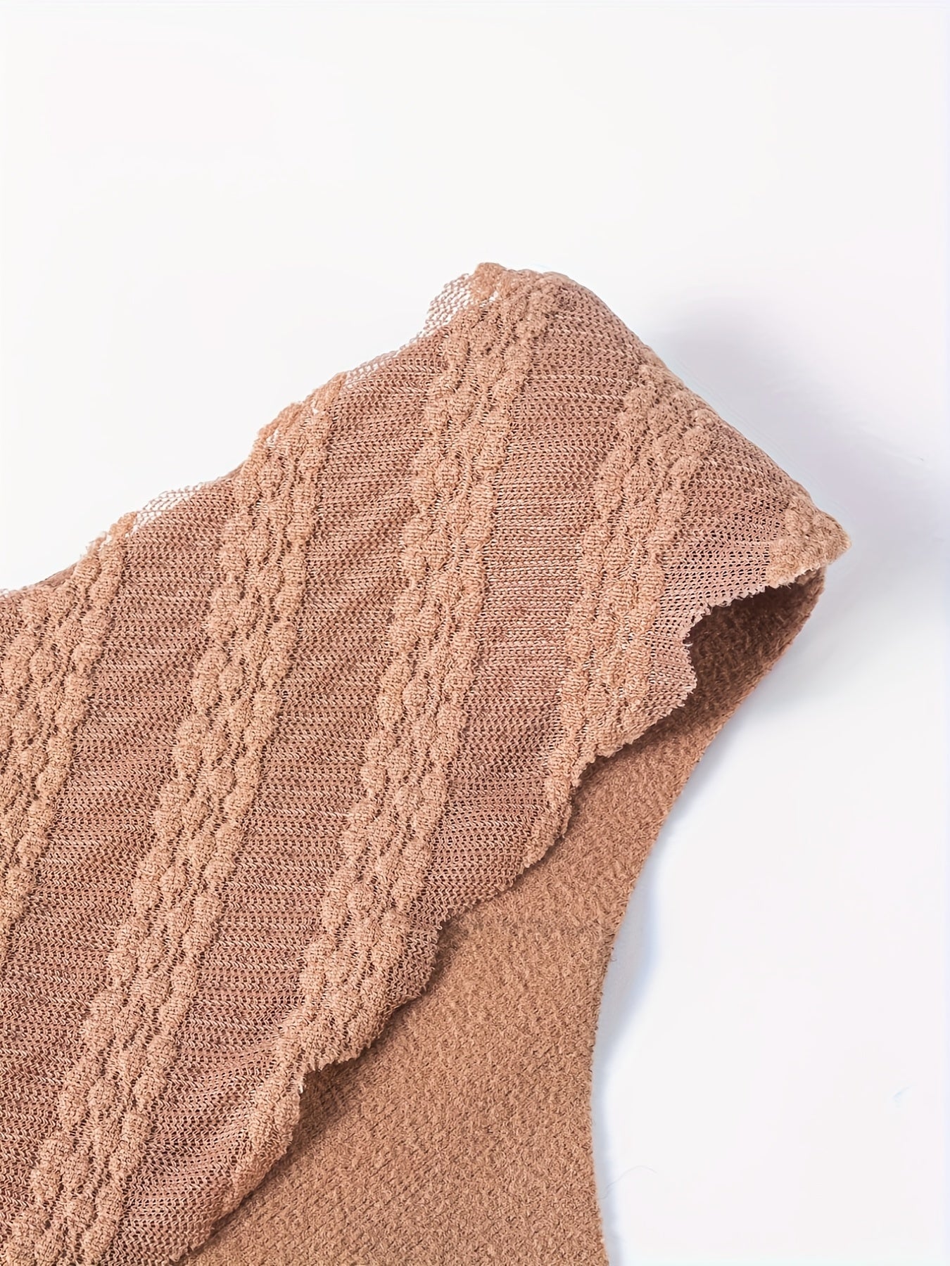 Lace Thermal V-Neck Top Sleeveless