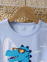Boys Dinosaur T-shirt & Shorts Set For Summer