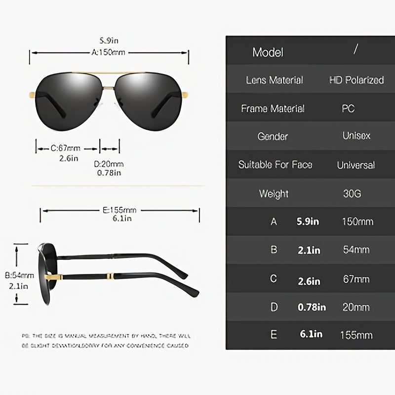 Men's Oval Sunglasses for Business Wear