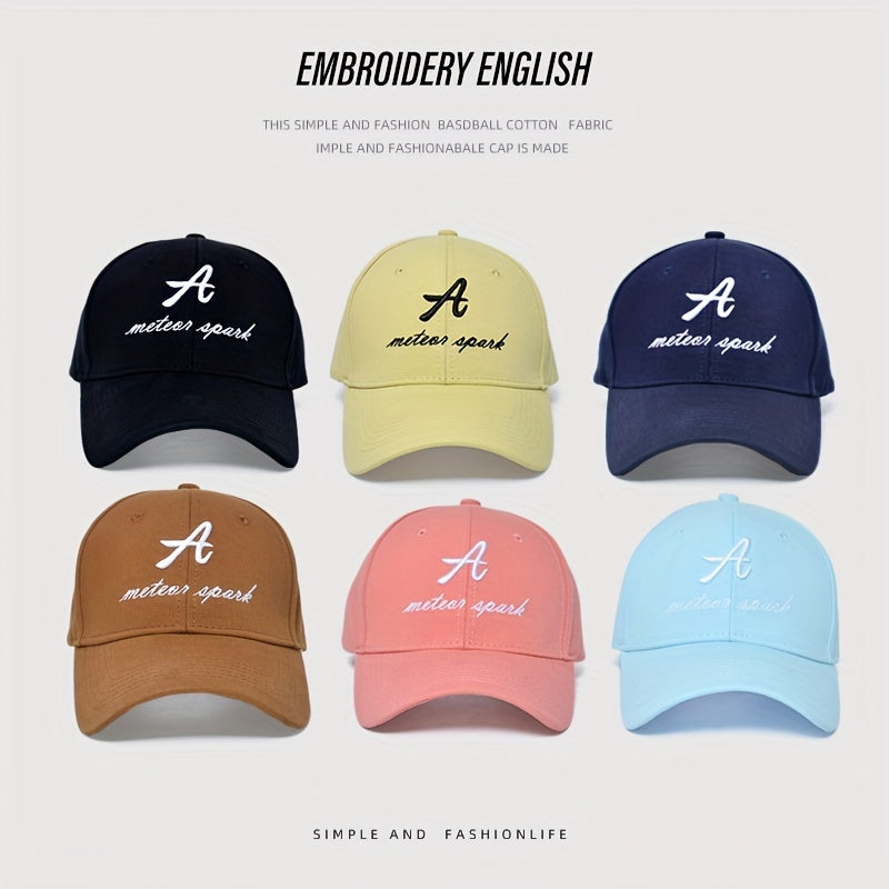 Letter Embroidered Baseball Cap Outdoor Sunscreen Dad Hat