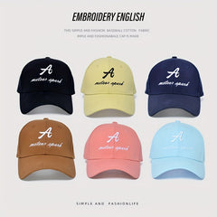 Letter Embroidered Baseball Cap Outdoor Sunscreen Dad Hat