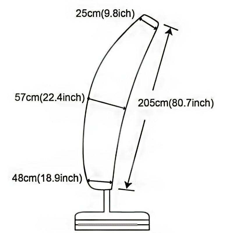 210D Patio Cantilever Umbrella Cover 274 3 96m Dustproof Rip UV Water Resistant
