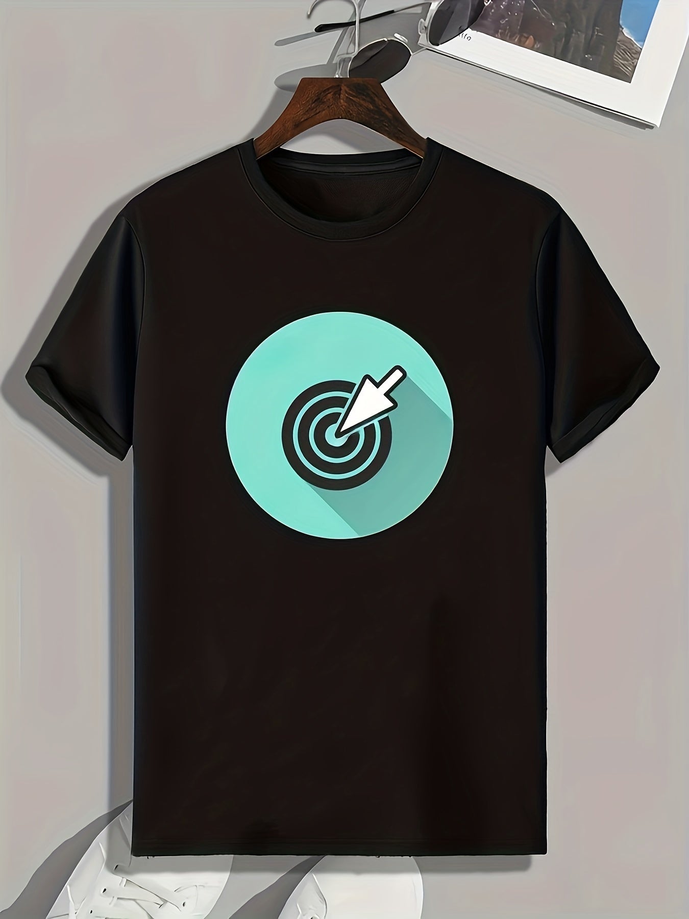 Mouse Cursor Pattern Print Men's Comfy Sports T shirt Graphic Tee