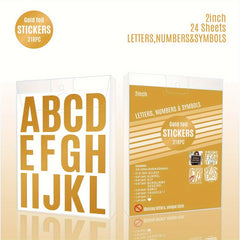 Golden Letter Stickers Planner Stickers Waterproof Reusable for Party Decoration