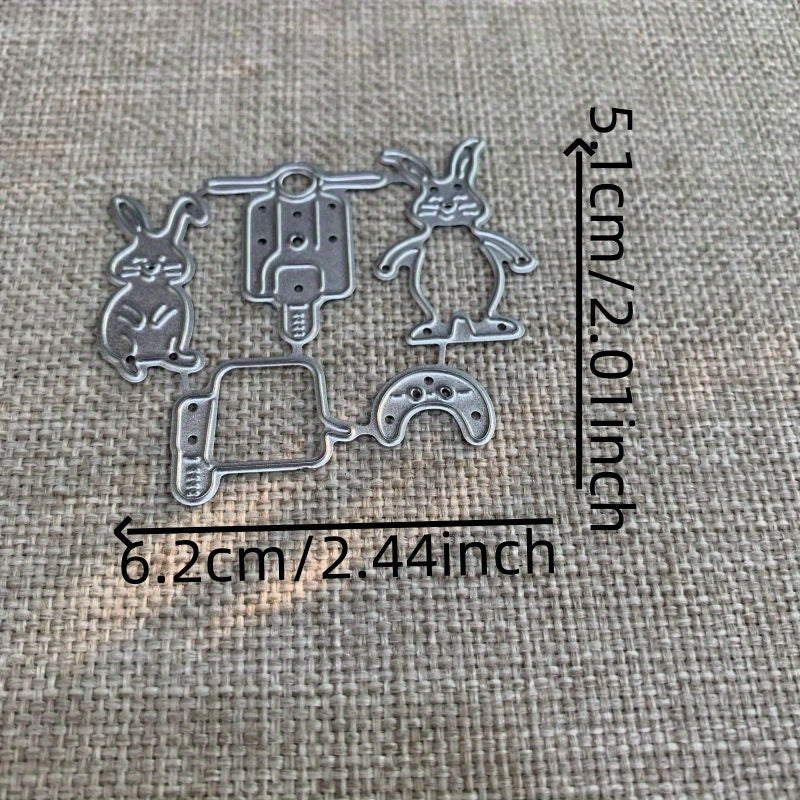 1pc Easter Bunny Motorcycle Metal Cutting Dies for DIY Scrapbooking Embossing