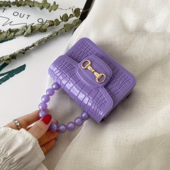 Girls Mini Jelly Handbag Portable Travel Bag