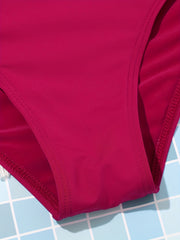 Girl's Drawstring Side Bikini Set Kids Bathing Suit Beach Pool