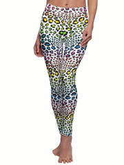Leopard Print Skinny Leggings Casual Stretchy Leggings