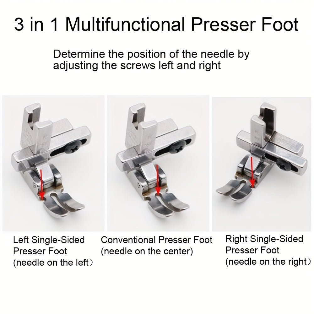 Adjustable Zipper Presser Foot for Industrial Sewing