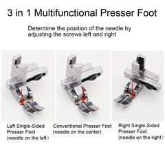 Adjustable Zipper Presser Foot for Industrial Sewing