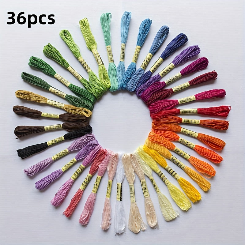 140pcs Rainbow Embroidery Floss Pack - Cross Stitch Threads Bracelet Yarn Craft
