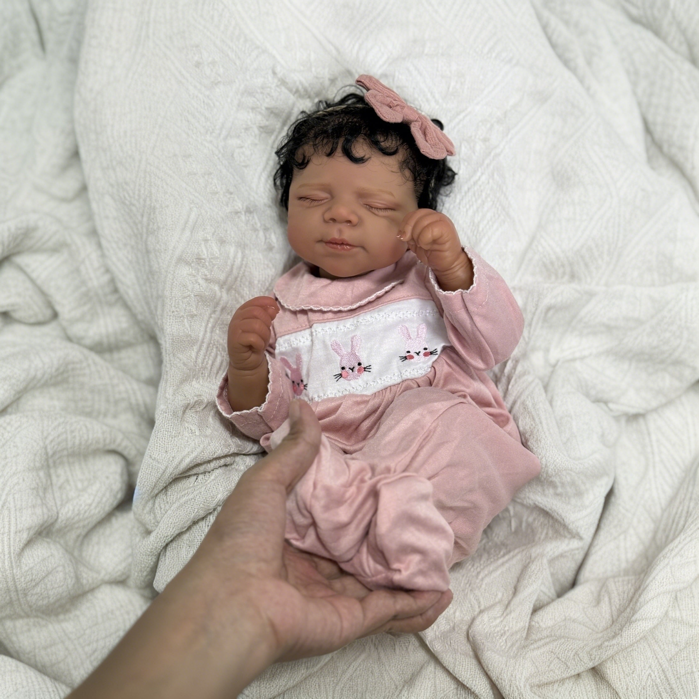 17in Soft Vinyl Baby Reborn Doll Cloth Body Girl Realistic Newborn Bebe Art Toy