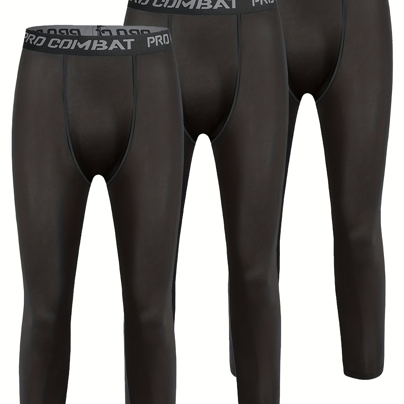 Men's Solid Bottom Leggings Active Quick Drying Sports Pants Set