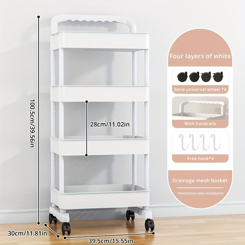 Small Cart Storage Rack for Bedroom Living Room