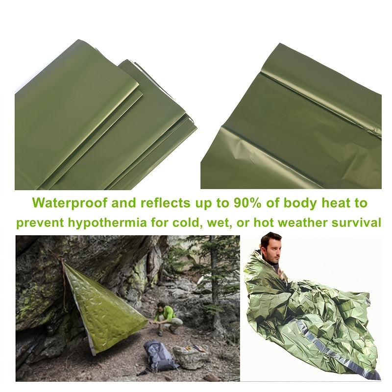 2pcs Emergency Sleeping Bags Waterproof Insulation for Outdoor Camping