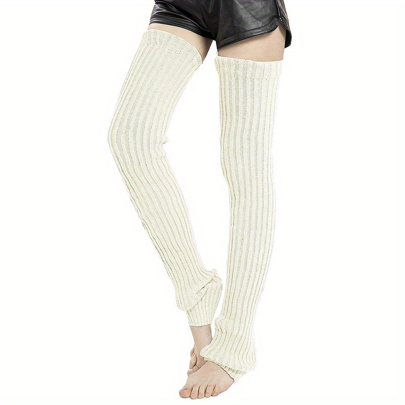 Thick Knit Leg Warmers Women Winter Leg Sleeves Autumn Winter