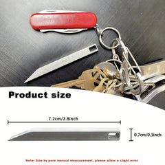 Mini Stainless Steel Prybar Keychain Pendant