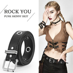 Eyelet Strap Punk Belt For Jeans Pants