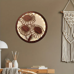 LED Flower Shape Wooden Lamp Home Decoration