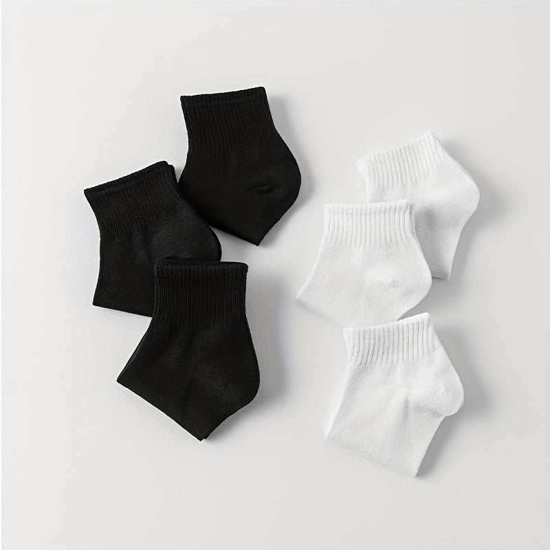 6 Pairs Solid Short Socks Women's Stockings