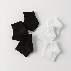 6 Pairs Solid Short Socks Women's Stockings