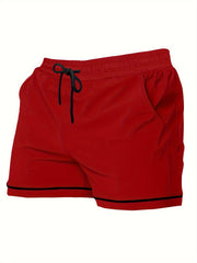 Men's Drawstring Basketball Training Shorts Solid Loose Shorts